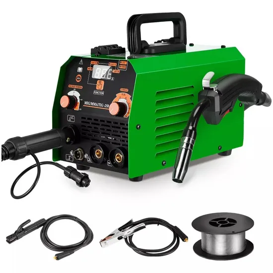 Cisivis 110V MIG/Argon Arc Welder Machine Manual Welding Tool with Adjustable Current & Gas Valve for Steel/Aluminum Fabrication 
